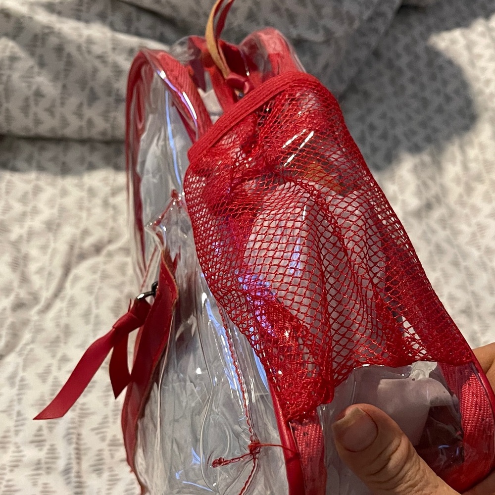 Transparent Red Backpack - Picture 5 of 5